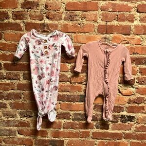 Caden Lane Bamboo Waffle Zipper Footie only, 0-3 months